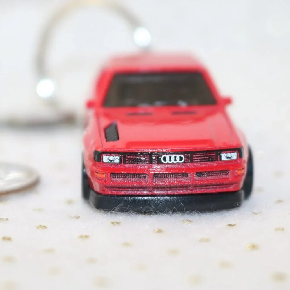 Hot Wheels '84 Audi Quattro CUSTOM keychain OOAK